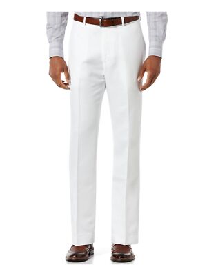 

PERRY ELLIS Мужские белые брюки без защипов 42W \ 36L, Белый, 4AHB4650PS