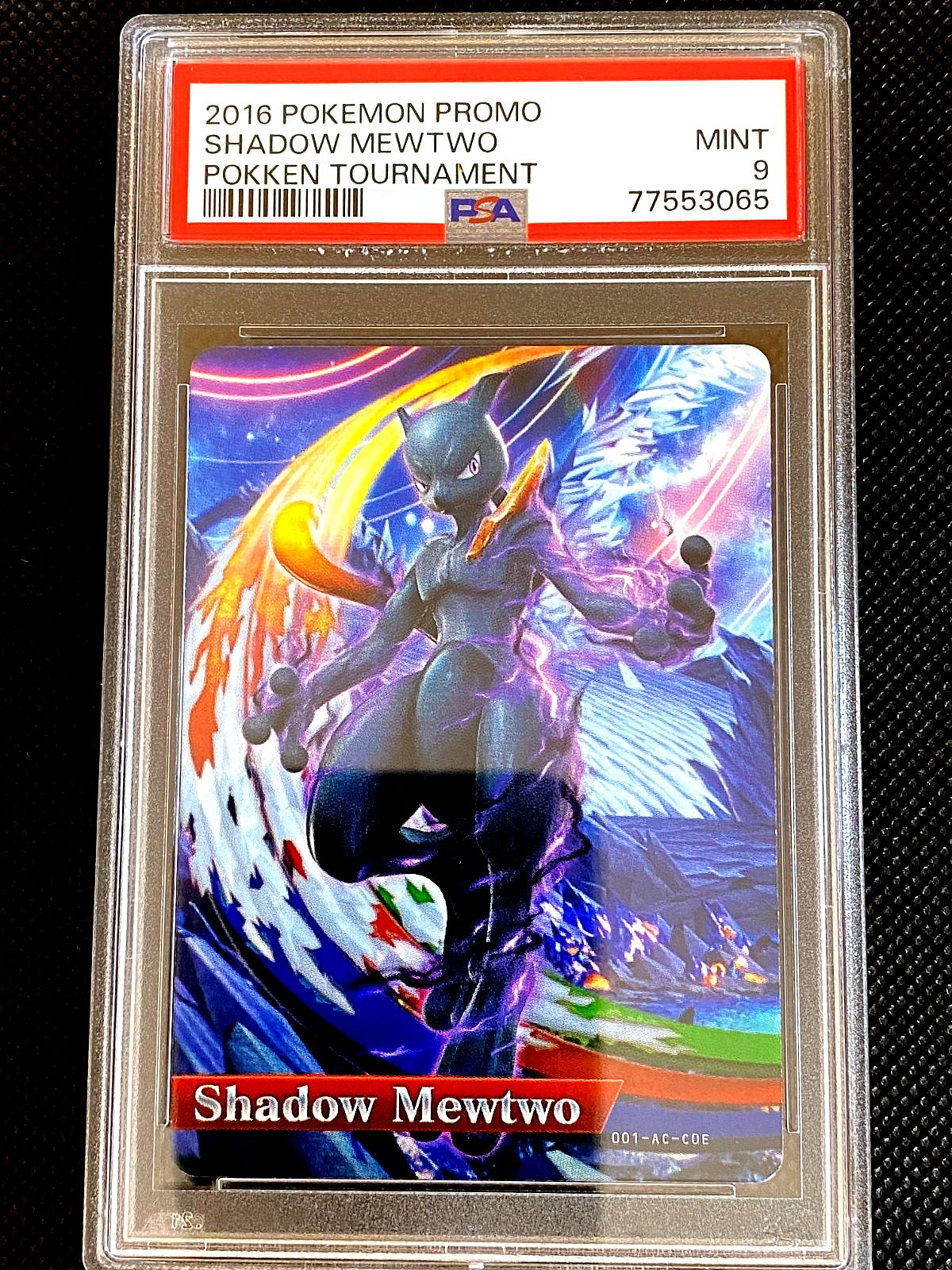 PSA 9 MINT SHADOW MEWTWO AMIIBO BONUS CARD POKKEN TOURNAMENT