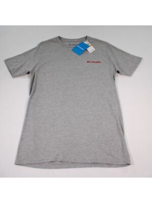 

COLUMBIA SPORTSWEAR CO. Мужская хлопковая футболка серого меланжевого цвета с классическим кроем, Серый, 3COLM1447