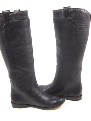 Pre-owned Frye , Paige Tall Riding Calf Boots, Dark Brown, Women's Us Size 6.5, Eur 39,