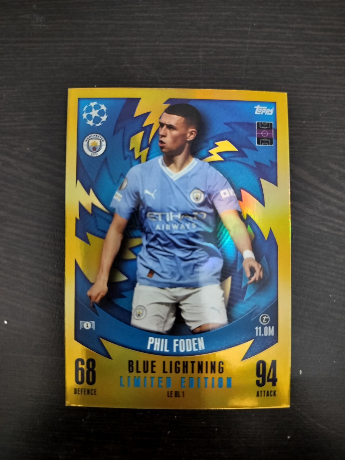 Topps 2023-24 Match Attax Phil Foden Blue Lightning Limited