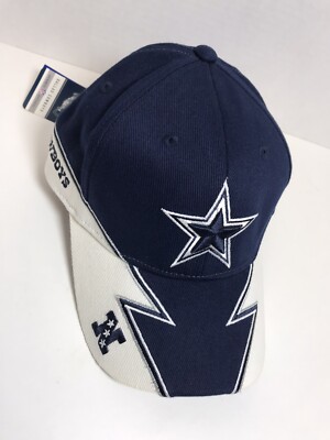 Vtg Blue White Dallas Texas Cownboys Football NFL New Hat Cap Reebok