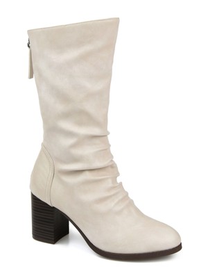 

JOURNEE COLLECTION Женские сапоги Ivory Comfort Sequoia Almond Toe Slouch Boot, Цвет слоновой кости, SEQUOIA