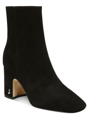

SAM EDELMAN Женские кожаные ботильоны желтовато-коричневого цвета на блочном каблуке с квадратным носком, 11 м, Черный, I3834L1