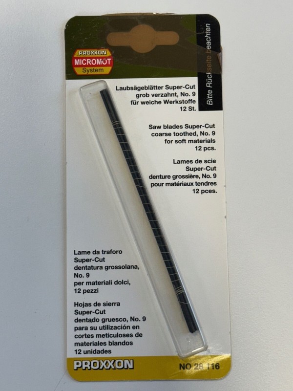 Proxxon Super-Cut-LaubsÃ¤Geblatt FÃ¼R Holz Grob Verzahnt 12 StÃ¼Ck 28116