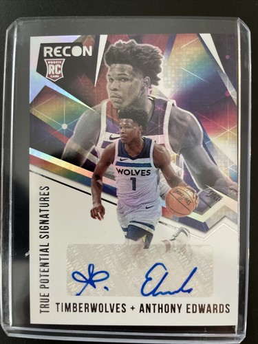 20-21 Panini Recon Anthony Edwards Rookie Auto True Potential Sigs  Timberwolves