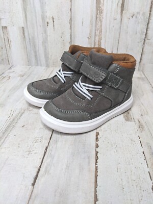 Stride Rite 360 Unisex-Child Sean Fashion Boot Size 5 M Strap Closure Gray Brown