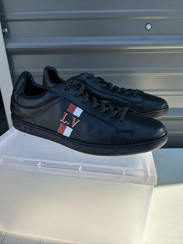 Louis Vuitton Luxembourg low sneakers black leather 10.5LV