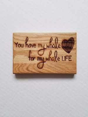 4 Wood Valentine Plaques that can hang on the wall or sit on a trivet
