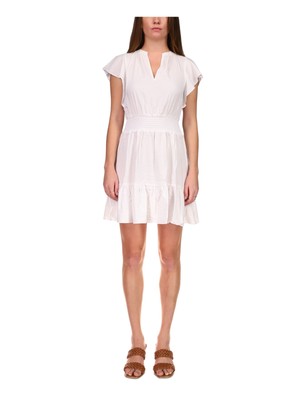 MICHAEL MICHAEL KORS Женская белая юбка с разрезом, короткое платье Petites P\L