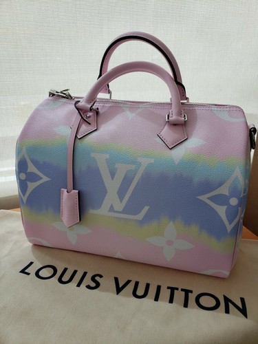 Louis Vuitton AUTHENTIC SPEEDY 30 PINK ESCALE GIANT FLOWER