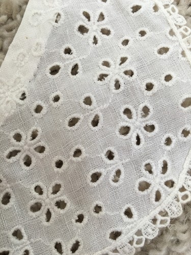 Cotton Embroidered White Ladies Collar Excellent