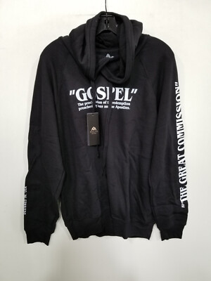 Malta Apparel Gospel Black Hoodie Sz Med
