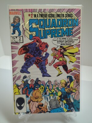 Squadron Supreme #2 (1985) Marvel Comics, Nighthawk, so 80s vibes