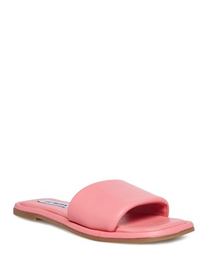 

STEVE MADDEN Женские розовые кожаные шлепанцы с подкладкой Clyde Square Toe, Розовый, CLYD01S1