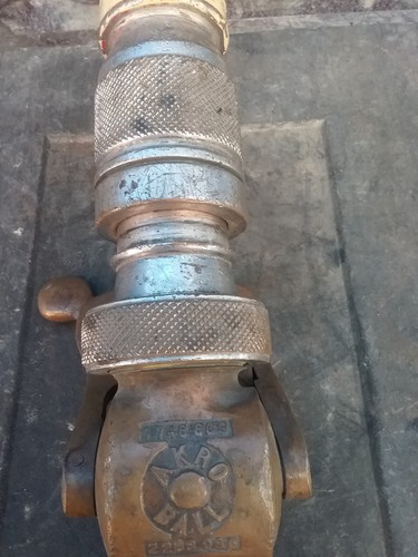 Vintage Akron Brass Fire Nozzle With Wornall Tip