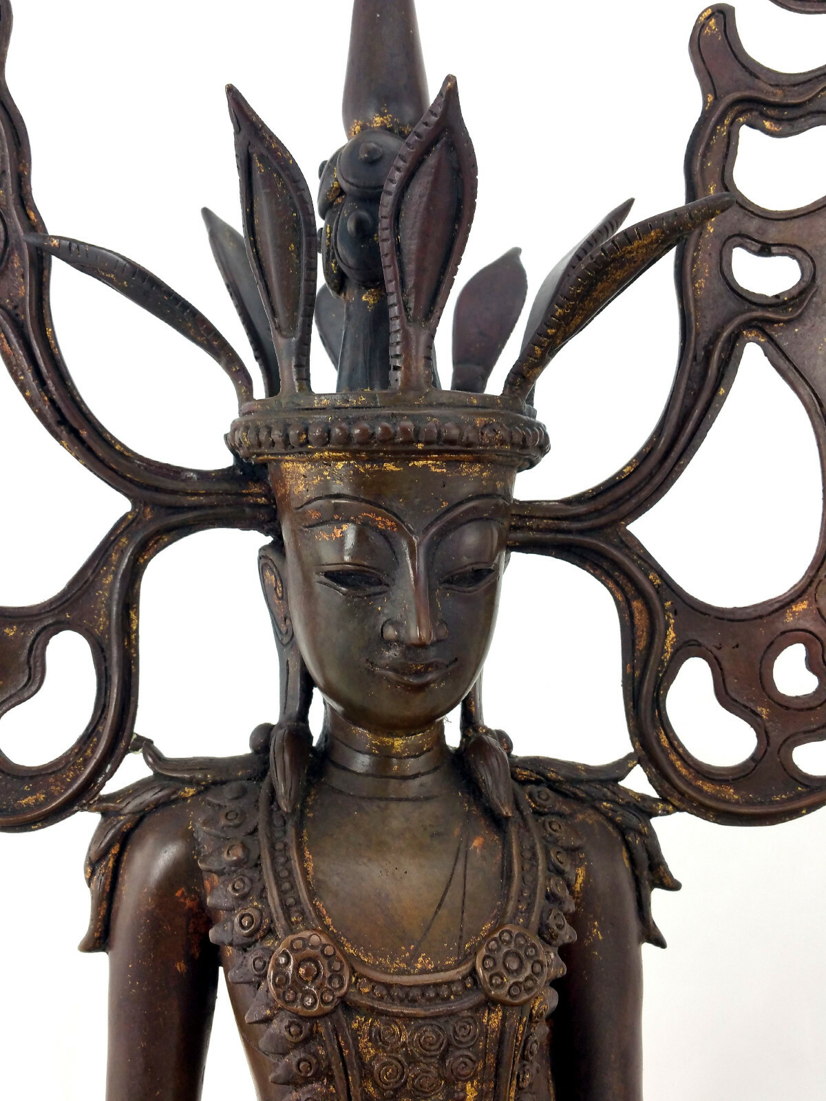 Rare Antique 19th Century Style Shan Buddha Reclining Burma in Gilt Bronze