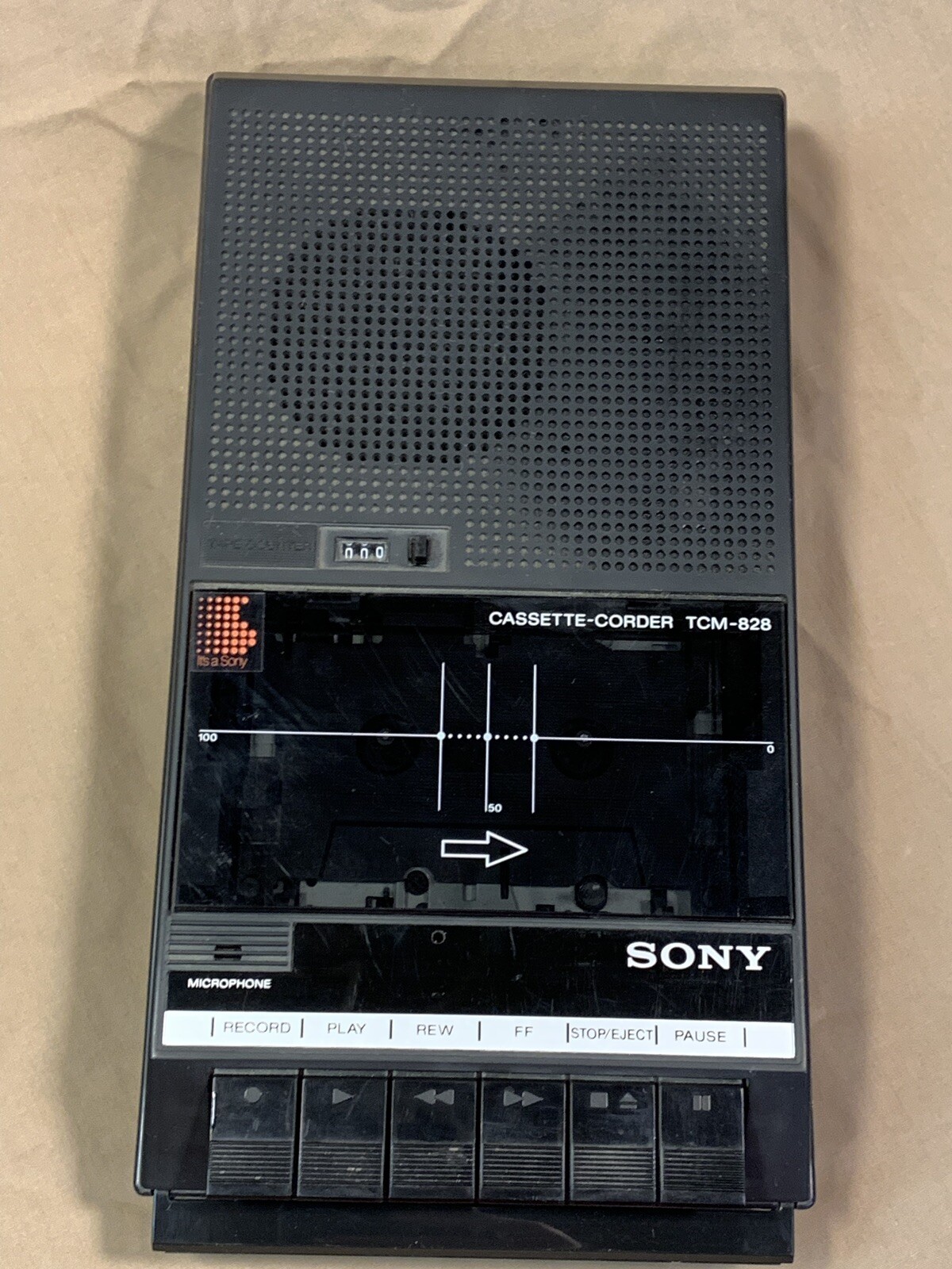 Vintage Sony TCM-828 Cassette-Corder Tape Cassette Recorder Player Excellent