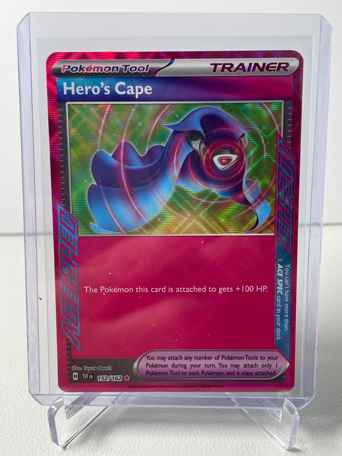 Hero's Cape 152/162 Ace Spec SV Temporal Forces Pokemon