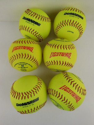 Lot of 6 DeMARINI WTALS 11 YA Lightning Performance Softballs New