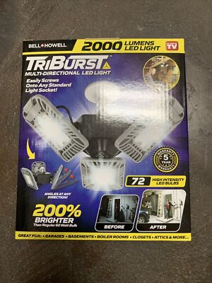 Bell + Howell TriBurst 72 High Intensity LED 2000 Lumens E26 E27 Socket #428