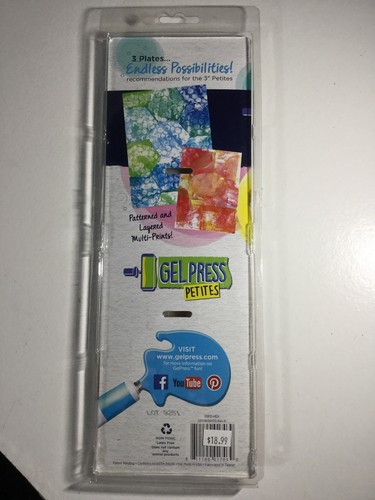 Gel Press Printing Plate Petites 10812-HEX- Reusable - Oval, Rectanle, Hexagon