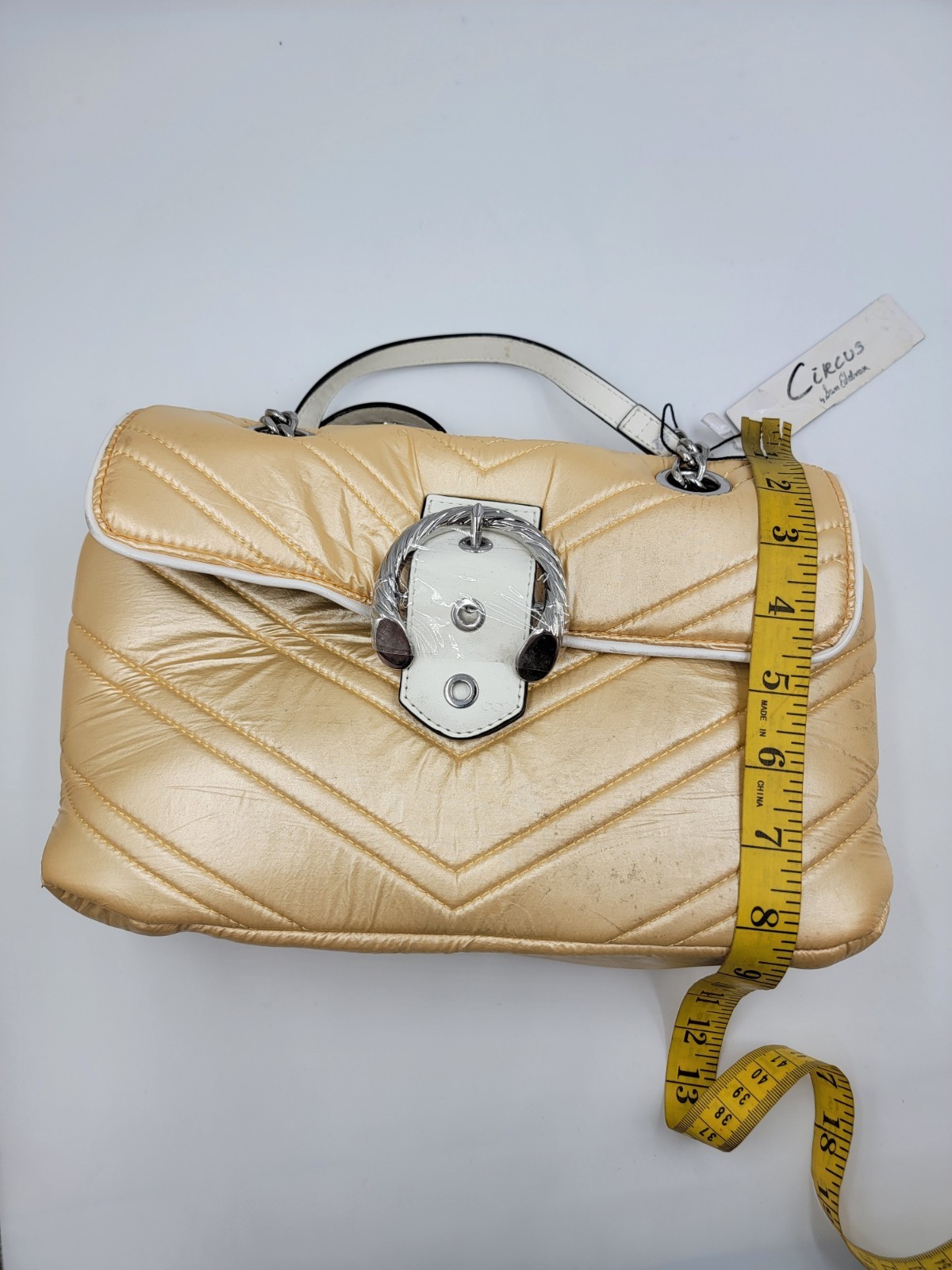 Circus by Sam Edelman Carmen Nylon Shoulder Bag Women's Lemon Wash Magnetic - Picture 8 of 13