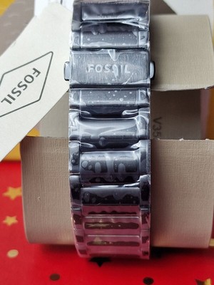 Pre-owned Fossil - Evanston Automatic Black Stainless Steel Multifunction Watch \ Rrp£224