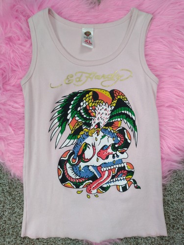 最新♪レディースED HARDY ビキニガールTシャツS Ed Hardy Rhinestone Koi Fish Baby Tee – DTLR