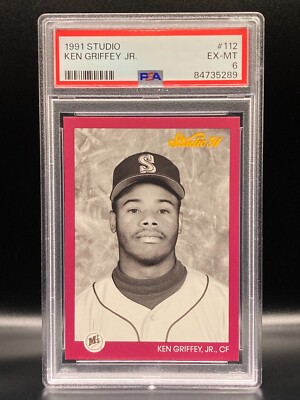 Ken Griffey Jr HOF 1991 Leaf Studio #112 PSA 6 EX-MT Seattle Mariners