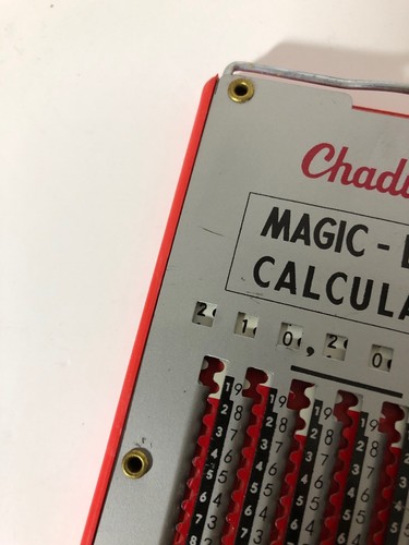 Vintage Chadwick MAGIC BRAIN CALCULATOR with Instructions