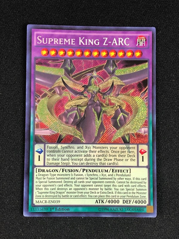 yugioh supreme king dragon zarc deck YuGiOh Maximum Cris Supreme King Z-ARC MACR-EN039