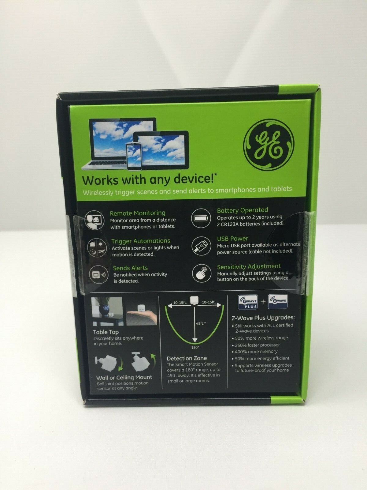 Genuine GE Jasco Iris EZ Smart Motion Sensor Wireless ZW6302 Z-Wave Plus