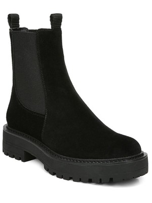 

SAM EDELMAN Женские черные водонепроницаемые кожаные ботильоны Goring Laguna на блочном каблуке, 9 м, Черный, H2680L8