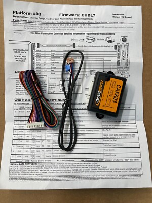 XPRESSKIT XK03 Chrysler Dodge Jeep Door Lock Alarm Interface CAXK03 Bypass CHDL7