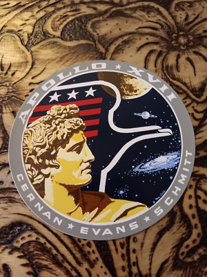 Nasa Apollo 17 Sticker Armed Forces Decal M453 New Old Stock