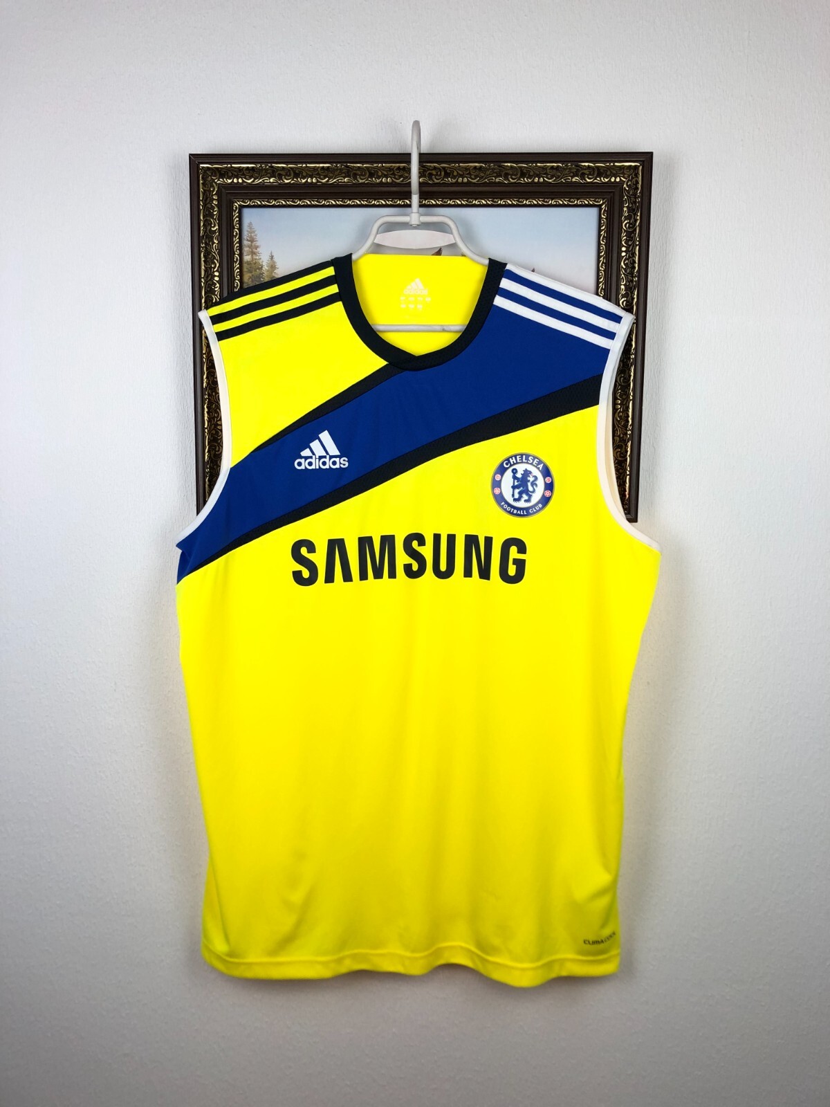 14-15 CHELSEA FCアウェイユニ　adidas Oサイズ　黄色 チェルシー 2014-2015 Chelsea アディダス ユニフォームショップ