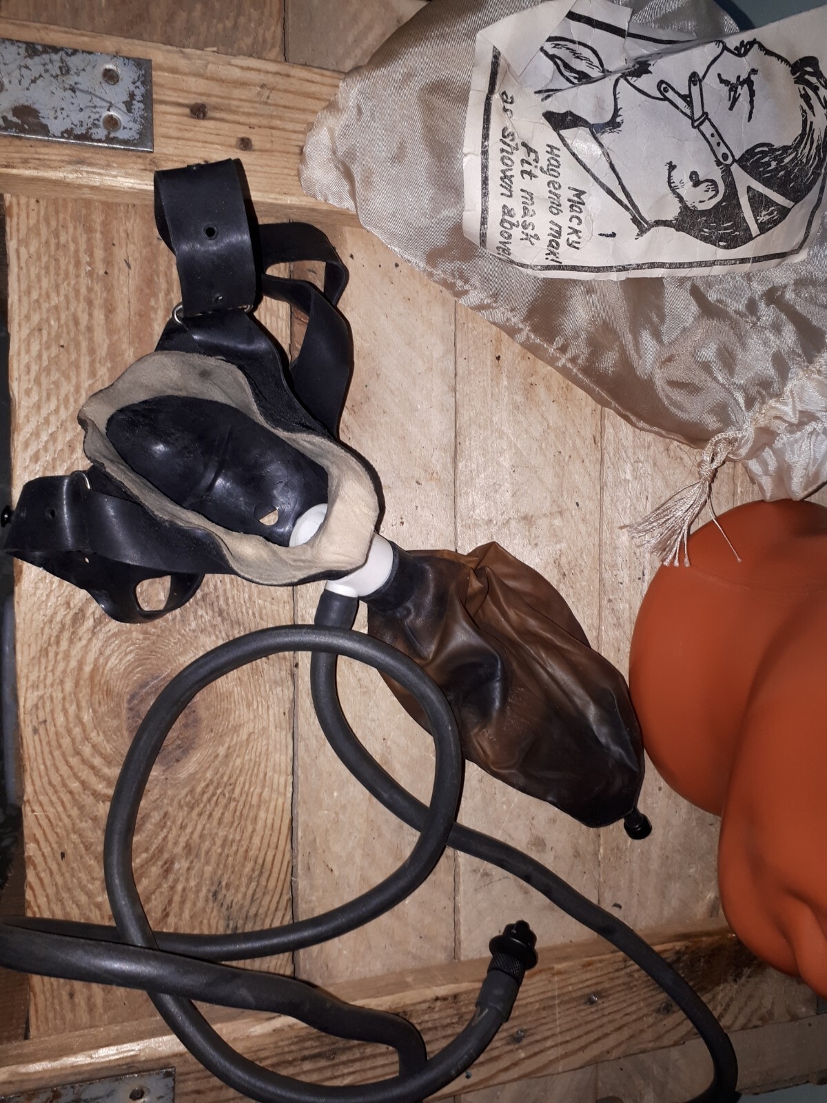 Vintage fighter pilot oxygen mask KM-15 original air force MIG