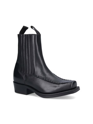 Pre-owned Hereu Ankle Boots 'agula' In Black