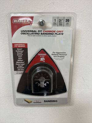 DIABLO 3-1/2 in. 20-Grit Universal Fit Carbide Grit Oscillating Sanding Plate