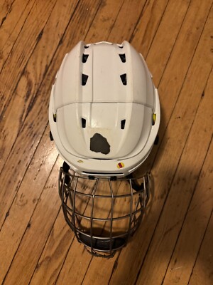 Bauer RE-AKT 100 Senior Hockey Helmet White Full Face Mask Size Large