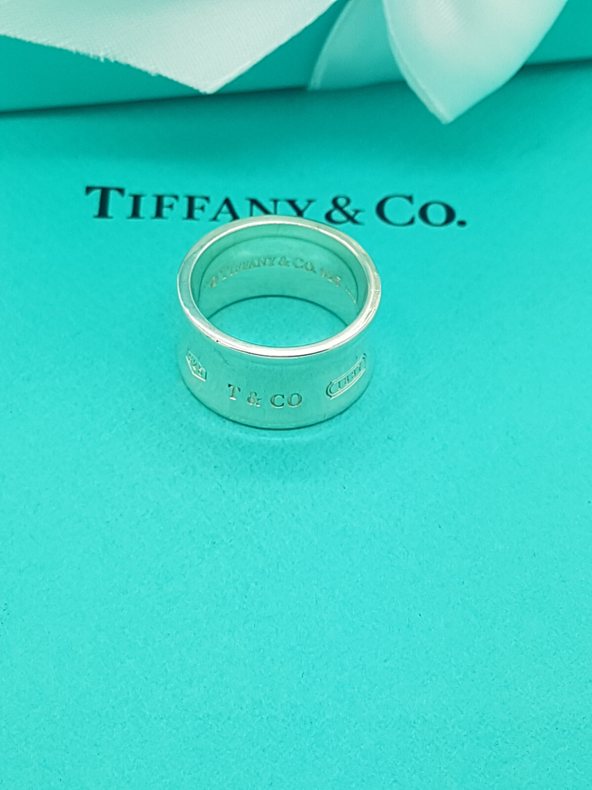 ［美品］Tiffany & Co. 1837ナローリング ＃12 Tiffany & Co. Silver 1837 Wide Concave 12mm Band Ring