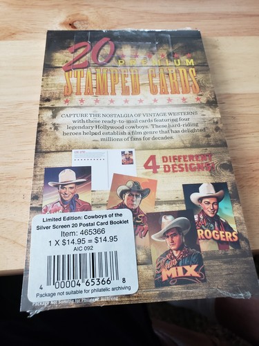 USPS SEALED SET OF 20 Cowboys of the Silver Screen, MINT.