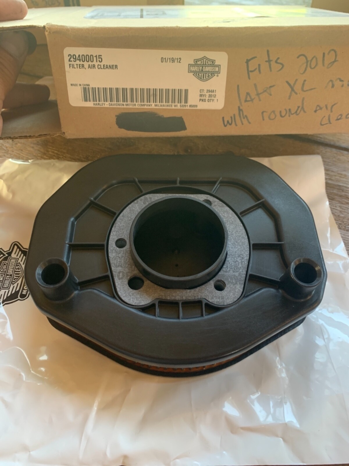 New Harley Davidson motorcycle air filter 2012 and later XL