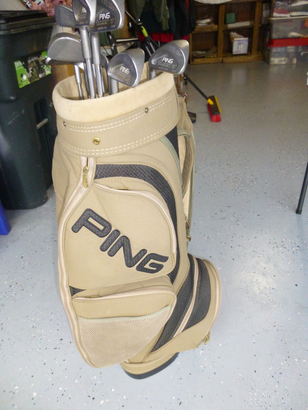 Ping Karsten III-A Iron Set 9 Clubs ZZ Lite LEFT HANDED With Original Ping Bag
