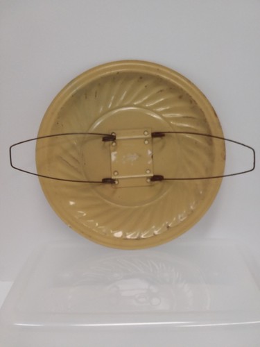 Yellow Stove Pipe Chimney Flue Vent Cover Tin Metal Decorative