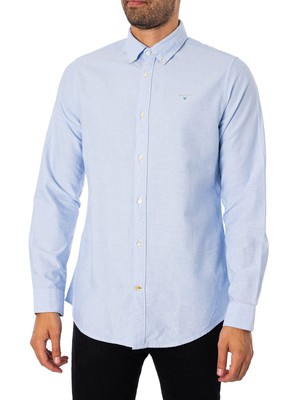 

Мужская рубашка Barbour Oxtown Tailored, синяя, Синий, MSH5301BL32