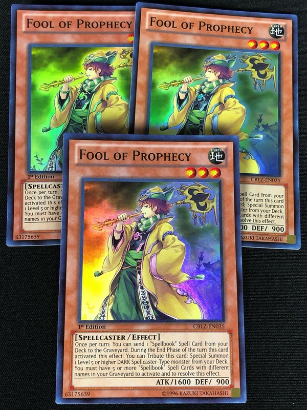 YUGIOH FOOL OF PROPHECY CBLZ-EN035 1ST SUPER X3 (NM) | eBay