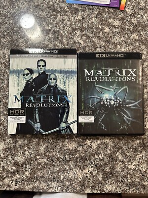 The Matrix Revolutions 4K UHD + Blu Ray W/ Rare OOP Slipcover
