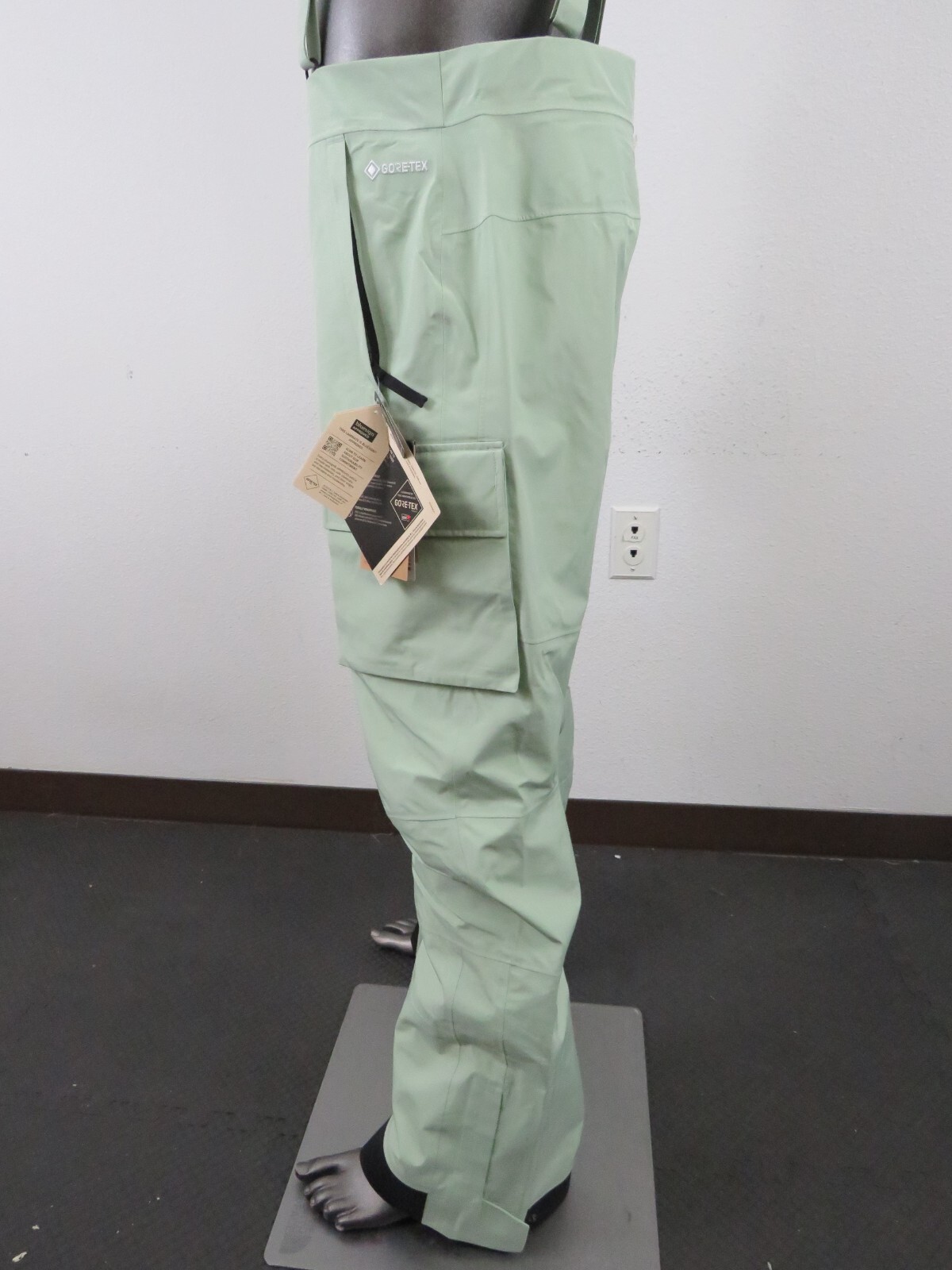 Pre-owned The North Face Mens  Sidecut Gtx Gore Tex Waterproof Ski Bibs Shell Pants - Sage